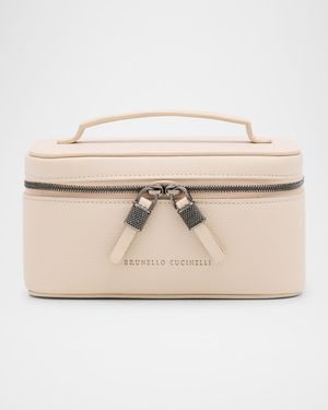 Small Grain Leather Vanity Case