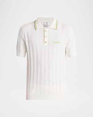 Men's Boucle Cotton-Blend Polo Shirt