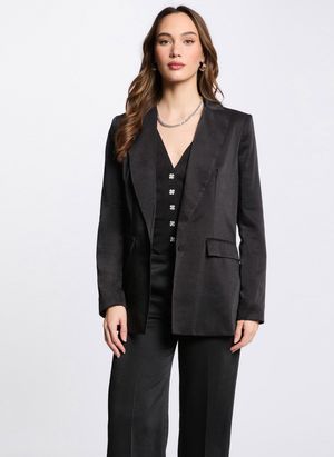 Morgan - Veste de tailleur satinée - Taille 44 - Noir