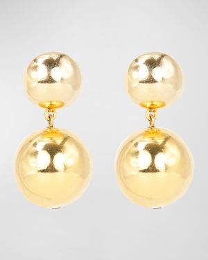Gold Ball Clip-On Earrings