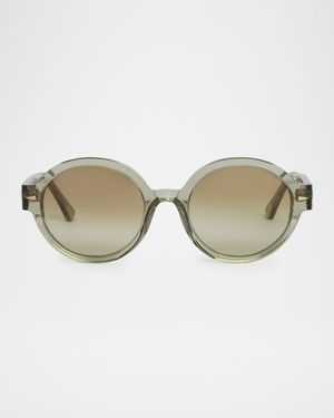 Rue De Soleil Acetate & Nylon Round Sunglasses