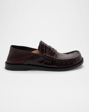 Campo Croco Fold Penny Loafers