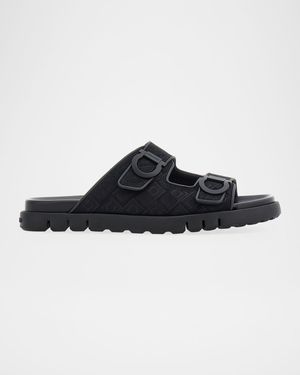 Men's Dual-Buckle Gancio Slide Sandals