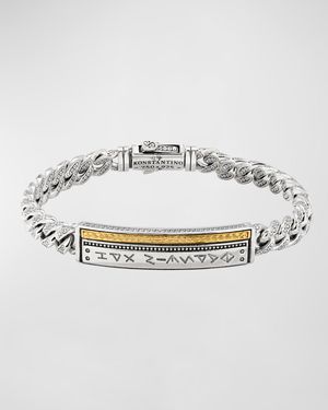 Men's Two-Tone Chain ID Bracelet