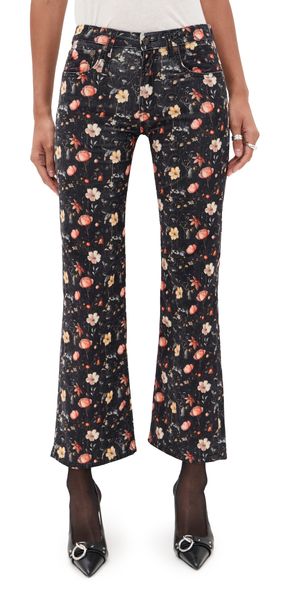 R13 Joan Kick Flare Velvet Jeans Lunar Petal Velveteen Black 29