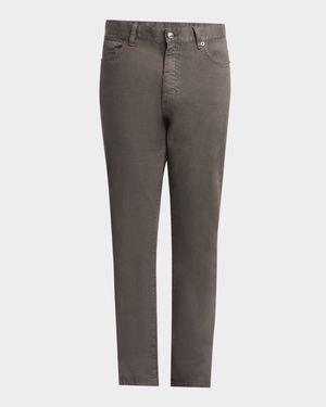 Men's Comfort Linen and Cotton Five-Pocket Pants