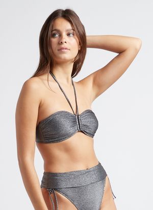 Livia - Haut de maillot de bain pailleté - Taille 46 - Noir