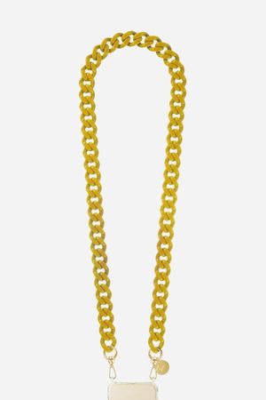 La Coque Francaise - Chaîne de téléphone en résine - Taille Unique - Jaune