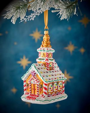 Gingerbread Church Christmas Ornament
