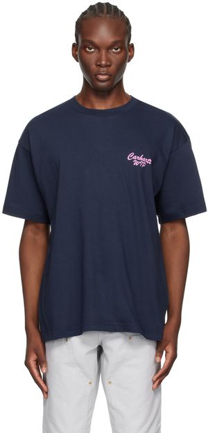 Carhartt Work In Progress T-shirt Friendship bleu marine