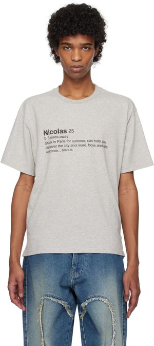 Carne Bollente Gray Bisous & Baguettes T-shirt