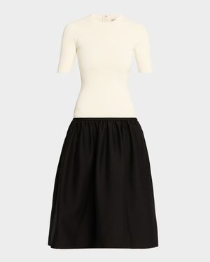 Twinflower Drop-Waist Midi Dress