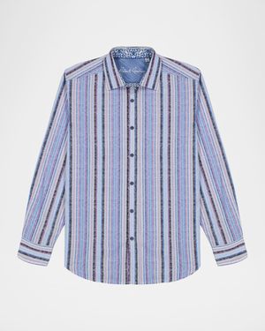Men's Drakeswood Stripe Jacquard Button-Down Shirt
