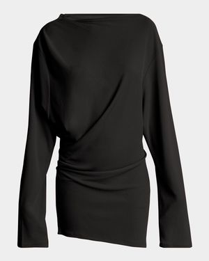 Croisiere Draped Backless Mini Dress