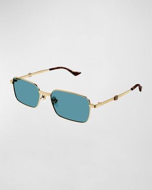Men's Metal Rectangle Sunglasses
