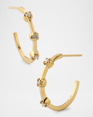 Small Diamond Hoop Earrings