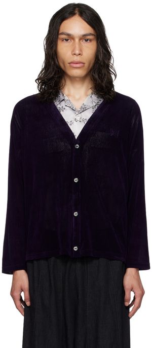 NEEDLES Purple Embroidered Cardigan