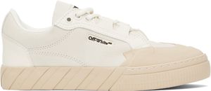 Off-White Off-White & Beige Leather Vulcanized 779 Sneakers