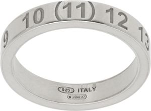 Maison Margiela Bague argentée à logo numérique