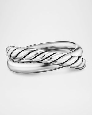 Crossover 2 Row Ring in Silver, 7.5mm