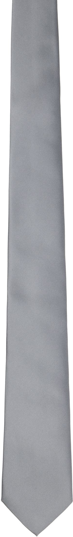 Ferragamo Gray Silk Tie