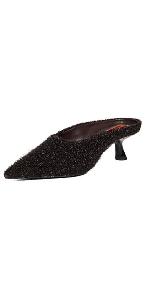 SIMONMILLER Tinsel Pointed Gala Mules Chocolate 38
