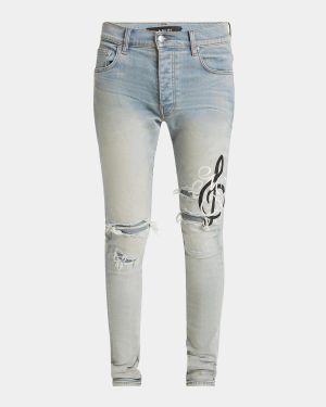 Men's MA Music Note Skinny Jeans