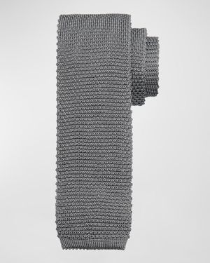 Men's Silk-Cotton Knit Tie