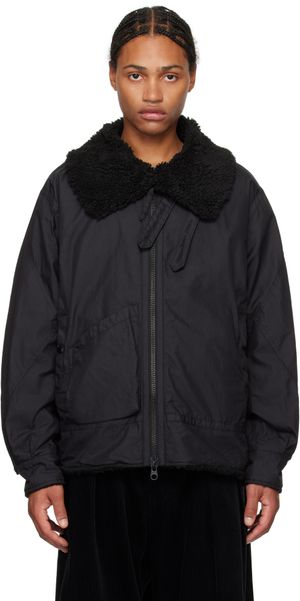 Engineered Garments Black Twill B3 Bomber Jacket