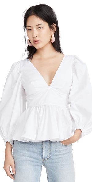 STAUD Luna Top White 00