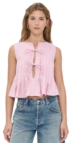 VRG GRL Valeria Linen Top Musk Musk XS