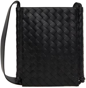Bottega Veneta Black Small Flat Loop Pouch