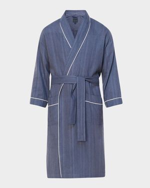 Men's Summer Woven Shawl Robe