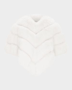 Fox-Like Faux Fur Cape