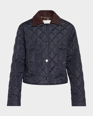 Henri Quilted Contrast Collar Jacket