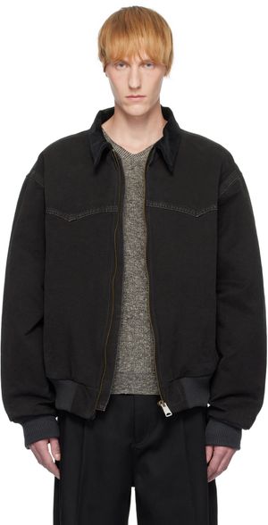 Maison Margiela Black Yoke Caban Bomber Jacket
