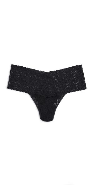 Hanky Panky Extended Size Retro Lace Thong Black One Size