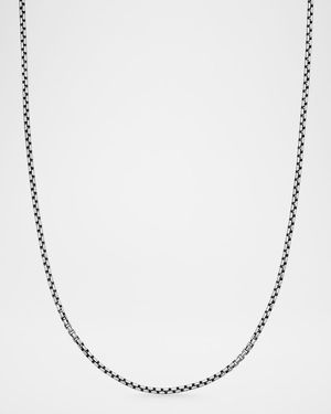 1.7mm Men's Box Chain Necklace in Silver