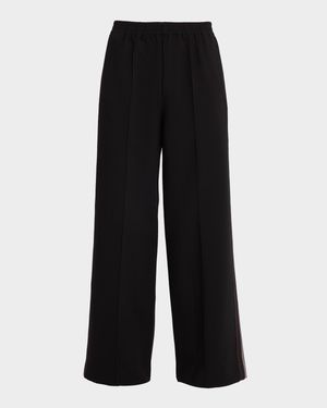 Robyn Striped Wide-Leg Knit Pants