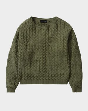 Men's Lagoon Embroidered Cable Knit Sweater