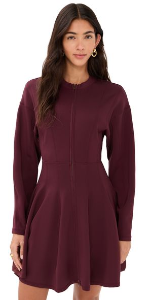 Ulla Johnson Ansel Mini Dress with Zipper Front Mahogany 10
