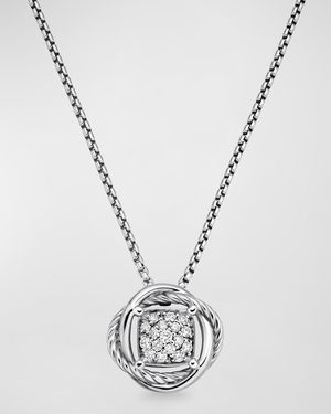 Infinity Pendant with Diamonds on Chain