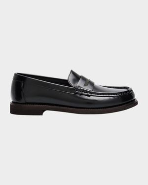 Leather Monili Penny Loafers