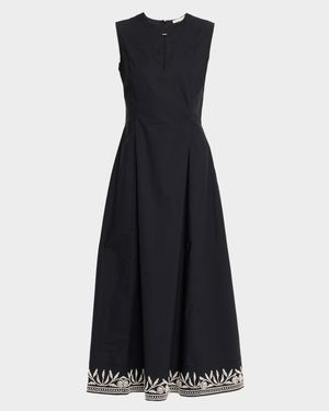 Margrethe Embroidered Cotton Dress