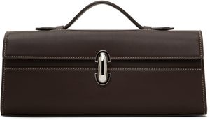 Savette Brown Slim Symmetry Pochette Bag