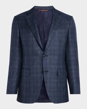 Men's Tonal Plaid Sport Coat