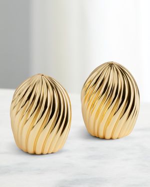Gold-Tone Ripple Spice Jewels Set of 2