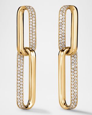 Inside/Out 18K Yellow Gold Small Diamond Drop Earrings