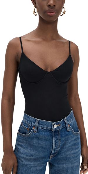 L'AGENCE Elowen Underwire Thong Bodysuit Black XXL