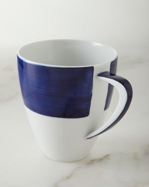 Brushstroke Cobalt Mugs, Set of 4
